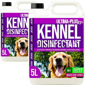 ULTIMA-PLUS XP Kennel Kleen - Disinfectant, Cleaner, Sanitiser & Deodoriser - Concentrated Formula Kennel Cleaner 10L Lavender