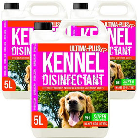 ULTIMA-PLUS XP Kennel Kleen - Disinfectant, Cleaner, Sanitiser & Deodoriser - Concentrated Formula Kennel Cleaner 15L Bubblegum