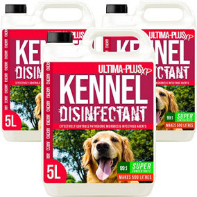 ULTIMA-PLUS XP Kennel Kleen - Disinfectant, Cleaner, Sanitiser & Deodoriser - Concentrated Formula Kennel Cleaner 15L Cherry