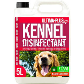 ULTIMA-PLUS XP Kennel Kleen - Disinfectant, Cleaner, Sanitiser & Deodoriser - Concentrated Formula Kennel Cleaner 5L Cherry