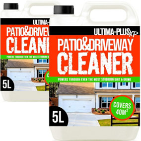 Ultima-Plus XP Patio & Driveway Cleaner Deeply Cleans to Remove Stains Grime and Dirt for Patios Driveways Block Paving 10L