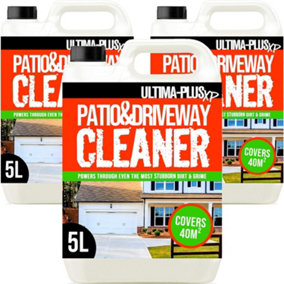 Ultima-Plus XP Patio & Driveway Cleaner Deeply Cleans to Remove Stains Grime and Dirt for Patios Driveways Block Paving 15L