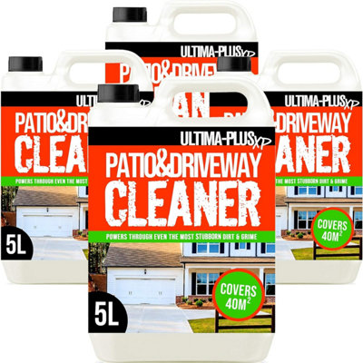 Ultima-Plus XP Patio & Driveway Cleaner Deeply Cleans to Remove Stains Grime and Dirt for Patios Driveways Block Paving 20L