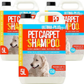 Ultima-Plus XP Pet Carpet Shampoo - Professional Carpet Cleaning Solution Perfect for Pet Owners Citrus 15L