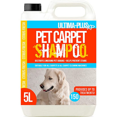 Ultima-Plus XP Pet Carpet Shampoo - Professional Carpet Cleaning Solution Perfect for Pet Owners Citrus