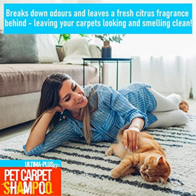 Ultima-Plus XP Pet Carpet Shampoo - Professional Carpet Cleaning Solution Perfect for Pet Owners Citrus