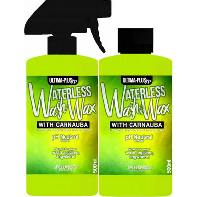 Ultima-Plus XP pH Neutral 500ml x2 Apple Xplosion Car Cleaner Waterless Wash & Wax with Carnauba