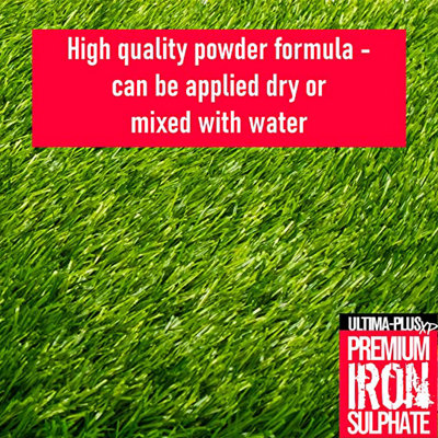 ULTIMA-PLUS XP Premium Iron Sulphate - Greens Grass and Hardens Turf Makes up to 1000L & Covers up to 1000m2(2.5kg)