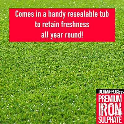 ULTIMA-PLUS XP Premium Iron Sulphate - Greens Grass and Hardens Turf Makes up to 1000L & Covers up to 1000m2(2.5kg)