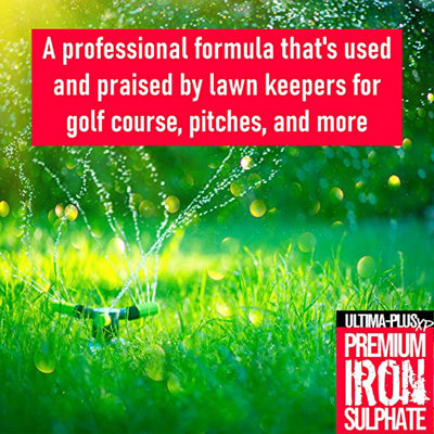 ULTIMA-PLUS XP Premium Iron Sulphate - Greens Grass and Hardens Turf Makes up to 1000L & Covers up to 1000m2(2.5kg)