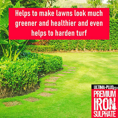 ULTIMA-PLUS XP Premium Iron Sulphate - Greens Grass and Hardens Turf Makes up to 1000L & Covers up to 1000m2(2.5kg)