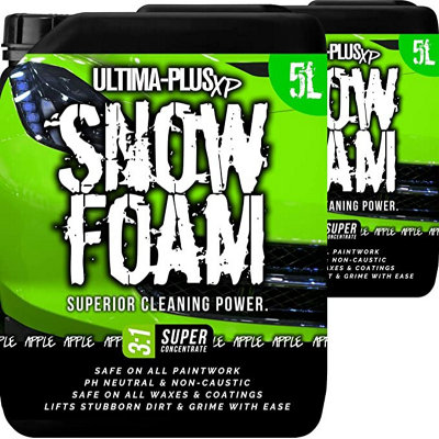 Ultima-Plus XP Snow Foam Car Shampoo pH Neutral Wash - Super Thick Foam Pre-Wash - Apple Fragrance 10L