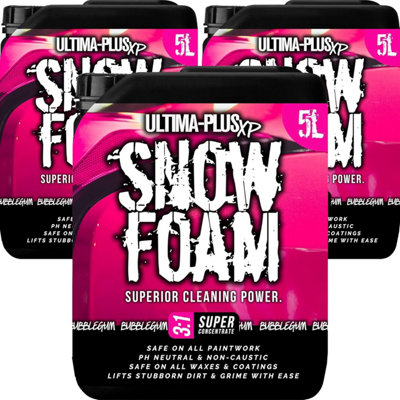 Ultima-Plus XP Snow Foam Car Shampoo pH Neutral Wash - Super Thick Foam Pre-Wash - Bubblegum Fragrance 15L