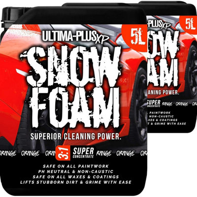 Ultima-Plus XP Snow Foam Car Shampoo pH Neutral Wash - Super Thick Foam Pre-Wash - Orange Fragrance 10L