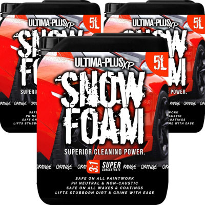 Ultima-Plus XP Snow Foam Car Shampoo pH Neutral Wash - Super Thick Foam Pre-Wash - Orange Fragrance 15L