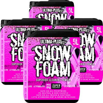 Ultima-Plus XP Snow Foam Car Shampoo pH Neutral Wash - Super Thick Foam Pre-Wash - Strawberry Fragrance 20L