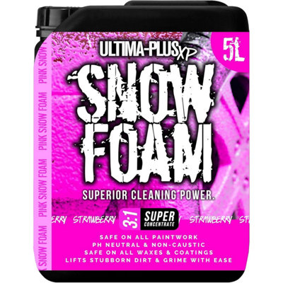 Ultima-Plus XP Snow Foam Car Shampoo pH Neutral Wash - Super Thick Foam Pre-Wash - Strawberry Fragrance 5L