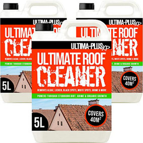 Ultima-Plus XP Ultimate Roof Cleaner - Removes Dirt, Grime, Lichen, Black Spots, White Spots, Moss, Mould and Algae (15 Litres)