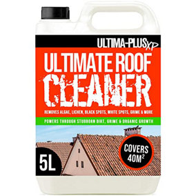 Ultima-Plus XP Ultimate Roof Cleaner - Removes Dirt, Grime, Lichen, Black Spots, White Spots, Moss, Mould and Algae (5 Litres)