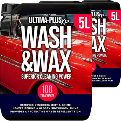 Ultima-Plus XP Wash and Wax Car Shampoo - Removes Dirt, Grime and Stains & Leaves a Showroom Shine 10L