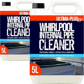 ULTIMA-PLUS XP Whirlpool Internal Pipe Cleaner - Deeply Cleans & Removes Limescale, Dirt & Odours 10L