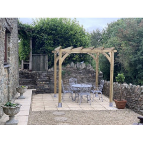 Ultima Wooden Garden Pergola - 2.4 x 2.4m