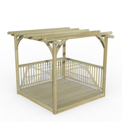 Ultima Wooden Pergola and Decking Kit - 2.4 x 2.4m