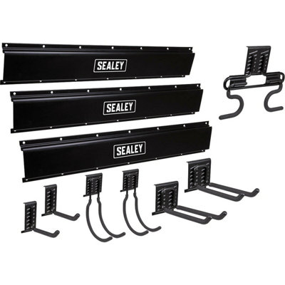 10 Pack Heavy Duty Metal Wall Mount Garage Hooks - Black Vinyl Coated, Utility Storage Hooks (906-9X05) 9 thumbnail image