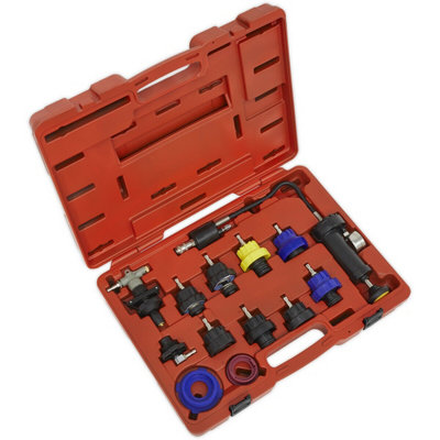 Ultimate 13 Piece Cooling System Pressure Tester Kit with Storage Case