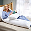Ultimate Full Body Support Pillow - U-Shaped Side Sleeper or Pregnancy Cushion with Hollowfibre Filling & Microfibre Pillowcase