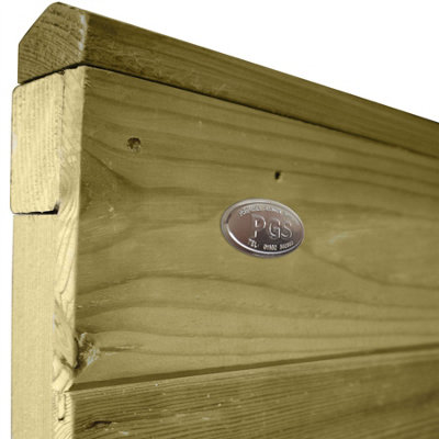 Ultimate Horizontal Tongue & Groove Fence Panel (Pack of 3) Width: 6ft (183cm) x Height: 4ft Interlocking Planks Fully Framed
