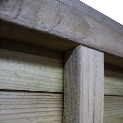Ultimate Horizontal Tongue & Groove Fence Panel (Pack of 3) Width: 6ft (183cm) x Height: 4ft Interlocking Planks Fully Framed