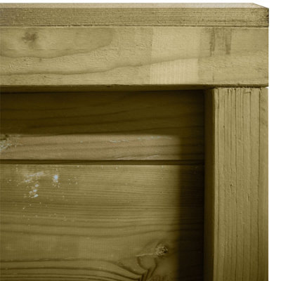 Ultimate Horizontal Tongue & Groove Fence Panel (Pack of 4) Width: 6ft (183cm) x Height: 4ft Interlocking Planks Fully Framed