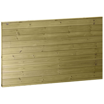 Ultimate Horizontal Tongue & Groove Fence Panel (Pack of 4) Width: 6ft (183cm) x Height: 4ft Interlocking Planks Fully Framed - 4