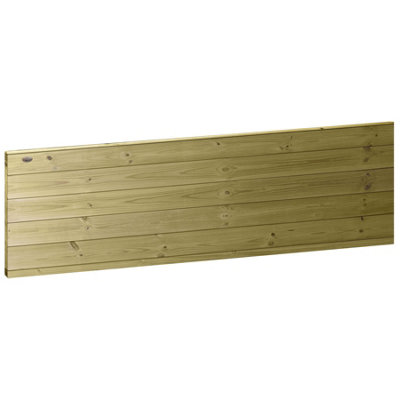 Ultimate Horizontal Tongue & Groove Fence Panel (Pack of 5) Width: 6ft (183cm) x Height: 2ft Interlocking Planks Fully Framed - 6