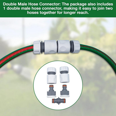 Ultimate Hose Fitting Set- 2in1 Tap Connector  and Threaded Faucet Adapter 3/4" or 1/2" BSP with Premium Hose End Connectors - 3