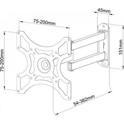 Ultimate Mounts UM2923 Swing Arm Cantilever Wall Bracket for 19"-37" TVs