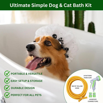 Ultimate Simple Dog and Cat Bath Kit - Portable Shower for Pets with ...