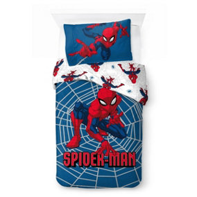 Ultimate Spiderman Crime Fighter Single Panel Duvet and Pillowcase Set