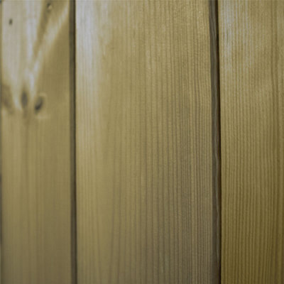 Ultimate Vertical Tongue & Groove Fence Panel (Pack of 3) Width: 6ft x Height: 1ft Interlocking Planks Fully Framed