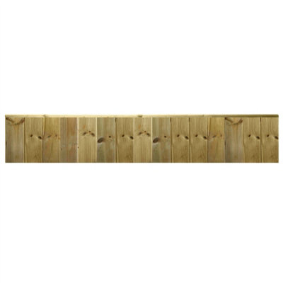 Ultimate Vertical Tongue & Groove Fence Panel (Pack of 3) Width: 6ft x Height: 1ft Interlocking Planks Fully Framed