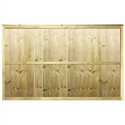 Ultimate Vertical Tongue & Groove Fence Panel (Pack of 3) Width: 6ft x Height: 4ft Interlocking Planks Fully Framed