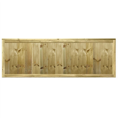 Ultimate Vertical Tongue & Groove Fence Panel (Pack of 4) Width: 6ft x Height: 2ft Interlocking Planks Fully Framed