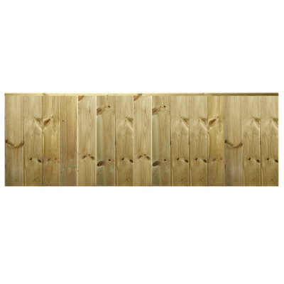 Ultimate Vertical Tongue & Groove Fence Panel (Pack of 4) Width: 6ft x Height: 2ft Interlocking Planks Fully Framed
