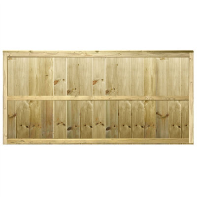 Ultimate Vertical Tongue & Groove Fence Panel (Pack of 4) Width: 6ft x Height: 3ft Interlocking Planks Fully Framed