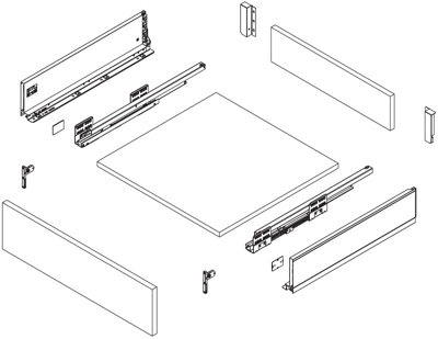 Ultra box - drawer system - 450mm cabinet depth - H118