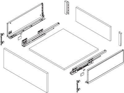 Ultra box - drawer system - 450mm cabinet depth - H167