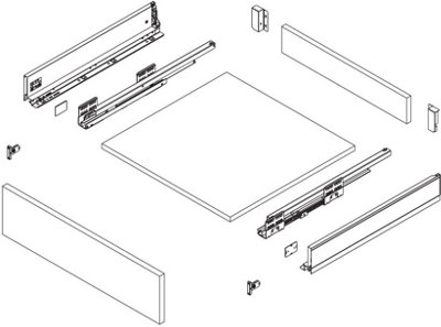 Ultra box - drawer system - 450mm cabinet depth, H86