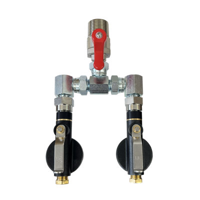 Ultra Compact Dual Oil Tank Isolation Valve and Filter Kit - 2 Line OFV Kit