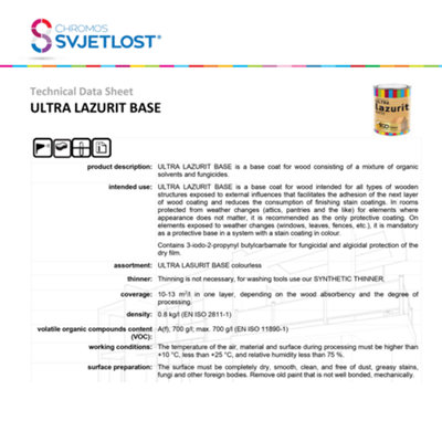 Ultra Lazurit Base Wood Coating, Protective Film